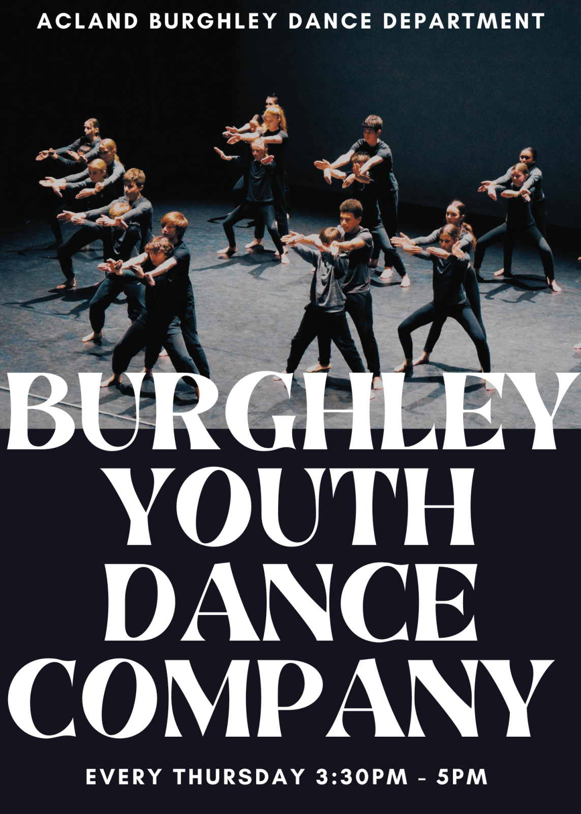Burghley Youth Dance Company audition poster