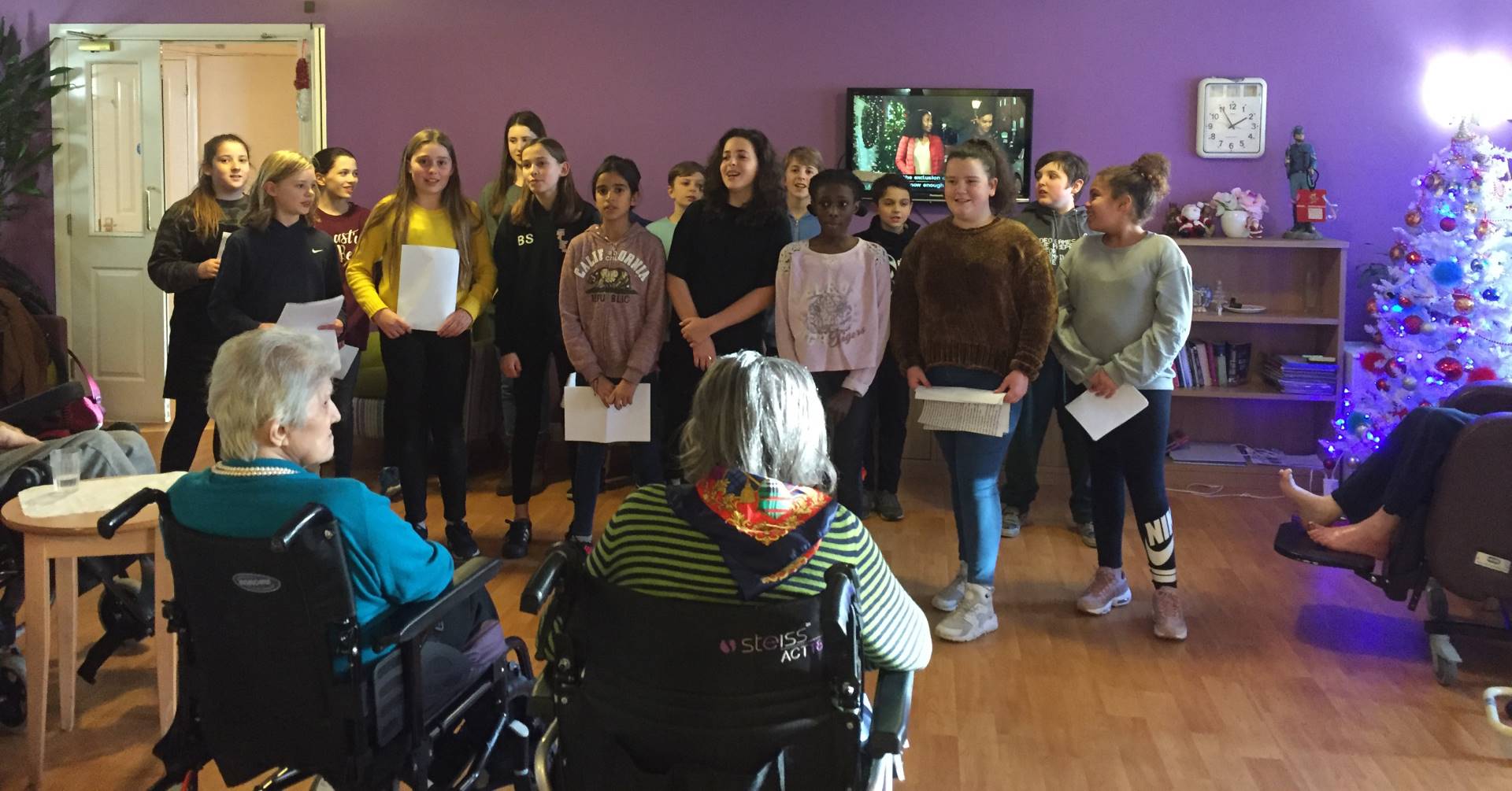 School choir at care home