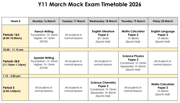Y11_March_Mock_exam_timetable_2026